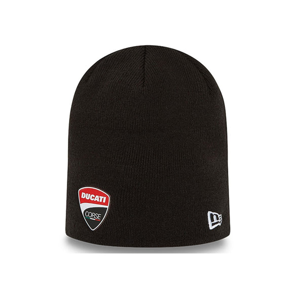 Ducati Corse New Era Winter Beanie Hat - BLACK- Official Licensed Ducati Corse Merchandise