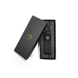 Lamborghini Y Print Leather Keyring - Official Lamborghini Merchandise