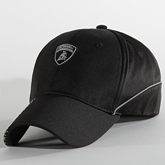 Lamborghini Y Print Baseball Cap Hat - Black - Official Lamborghini Merchandise