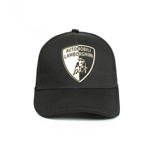 Lamborghini Shield Baseball Cap Hat - Black / Gold - Official Lamborghini Merchandise
