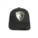 Lamborghini Shield Baseball Cap Hat - Black / Gold - Official Lamborghini Merchandise