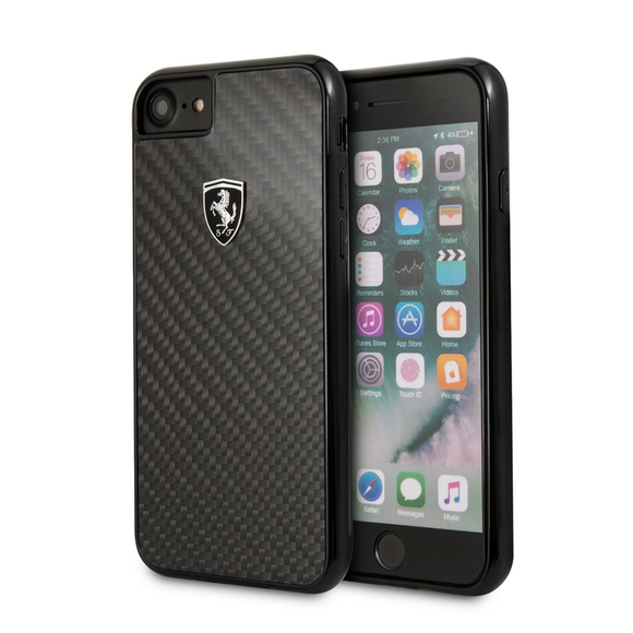 Scuderia Ferrari Carbon Fibre Hard Back Cover for iPhone 8 / 7 / 6S / 6 - Get FNKD - Licenced Automotive Apparel & Accessories