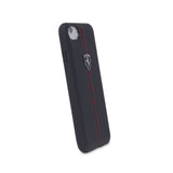Scuderia Ferrari Leather Hard Back Cover for iPhone 8 / 7 / 6S / 6 – Black with Red Stitching - Get FNKD - Licenced Automotive Apparel & Accessories