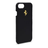 Ferrari Lusso Leather Hard Back Cover for iPhone 8 / 7 / 6S / 6 – Black with Gold Emblem - Get FNKD - Licenced Automotive Apparel & Accessories