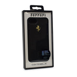 Ferrari Lusso Leather Hard Back Cover for iPhone 8 / 7 / 6S / 6 – Black with Gold Emblem - Get FNKD - Licenced Automotive Apparel & Accessories