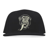 Gas Monkey Garage Face On Snapback Cap Hat - Black - Official Gas Monkey Garage Merchandise