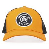 Gas Monkey Garage Initial Logo Patch Trucker Cap Hat - Mustard / Black - Official Gas Monkey Garage Merchandise