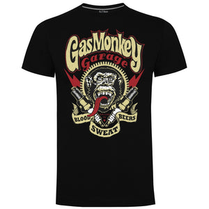 Gas Monkey Garage Spark Plugs T Shirt - Black - Official Gas Monkey Garage Merchandise