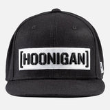 Hoonigan Censor Bar Snapback Flat Brim Hat Cap - Black