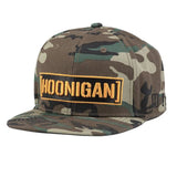 Hoonigan Censor Bar Snapback Flat Brim Hat Cap - Camo