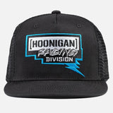 Hoonigan HRD Trucker Flat Brim Cap Hat - Black