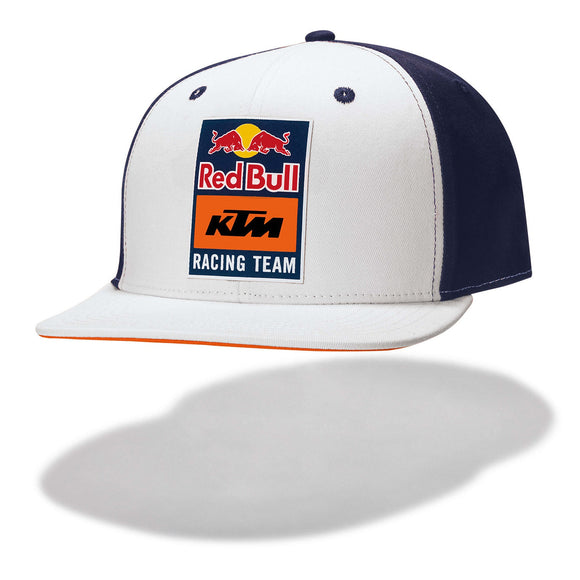 2021 Red Bull KTM Racing Essentials Flat Brim Snapback Cap - White/Navy - Official Factory Racing Shop Product
