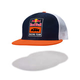 2021 Youth KIDS Red Bull KTM Racing New Era Fletch Trucker Flat Brim Snapback Cap - Navy/White- Official Factory Racing Shop Product