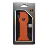 Lamborghini Huracan D1 Leather Back Case for iPhone X / XS - Orange - Get FNKD - Licenced Automotive Apparel & Accessories