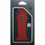 Lamborghini Huracan D1 Leather Back Case for iPhone X / XS - Red - Get FNKD - Licenced Automotive Apparel & Accessories