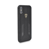 Lamborghini Huracan D6 Leather & Carbon Fibre Back Case for iPhone X / XS - Black - Get FNKD - Licenced Automotive Apparel & Accessories