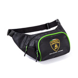 Lamborghini Squadra Corse Waist Bum Bag - Black / Lime - Official Lamborghini Merchandise