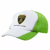 Lamborghini Squadra Corse Team Baseball Cap Hat - White - Kids Size - Official Lamborghini Merchandise
