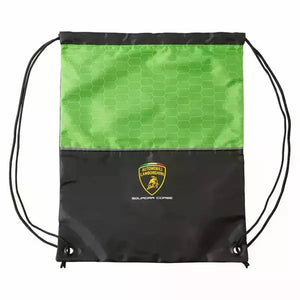 Lamborghini Squadra Corse Draw String Pull Bag - Black - Official Lamborghini Merchandise