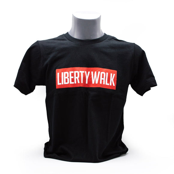 Liberty Walk Red Logo T-SHIRT - BLACK - (LBCT04) - Official Liberty Walk Merchandise