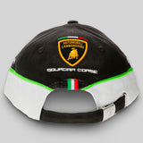 Lamborghini Squadra Corse Baseball KIDS Cap Hat - Black / Lime - Kids Size - Official Lamborghini Merchandise