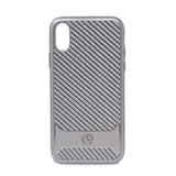 Official Licenced Mercedes-Benz PU Carbon Fibre & Aluminium Case – Silver Carbon – for iPhone X / XS - Get FNKD - Licenced Automotive Apparel & Accessories