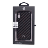 Official Licenced Mercedes-Benz PU Carbon Fibre Back Case – Black Carbon – for iPhone X / XS - Get FNKD - Licenced Automotive Apparel & Accessories