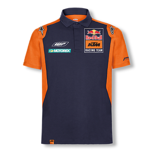Red Bull KTM Racing Official Teamline Polo - Blue / Orange - Official Factory Racing Shop Product by Alpinestars