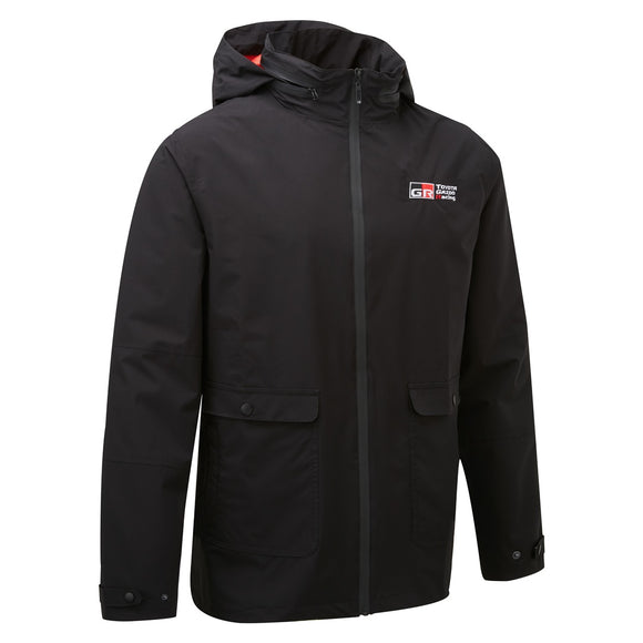 Official Toyota Gazoo Racing Mens Waterproof Jacket - Black - Official GR Merchandise