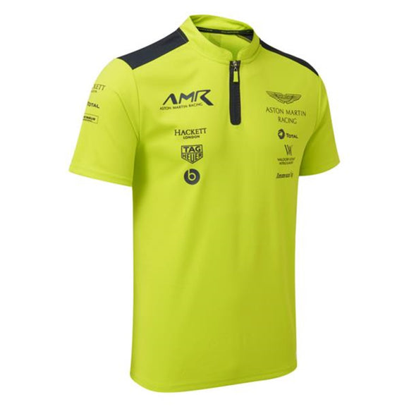 Aston Martin Racing Mens Team Polo Shirt - Lime Green - Official Licensed AMR Merchanise