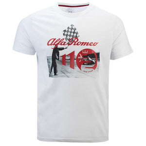 Alfa Romeo 110th Anniversary Mens T-Shirt - WHITE - Official Apparel