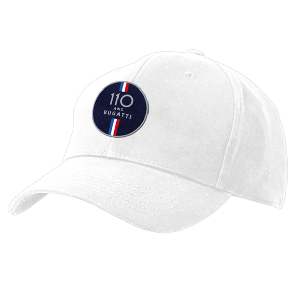 Bugatti 110th Anniversary Baseball Cap - White - Official Licensed Merchandise