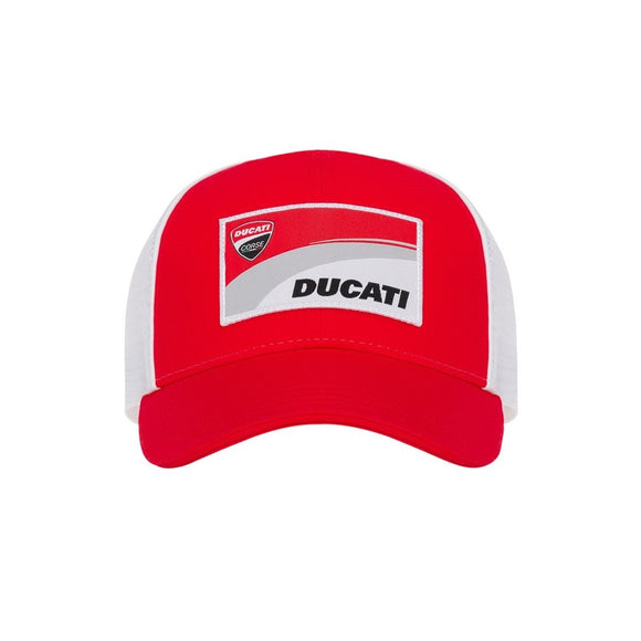 Ducati Corse Racing MotoGP Baseball Trucker Hat Cap - Red / White - Official Licensed Ducati Corse Merchandise