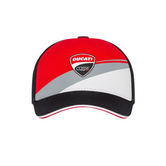 Ducati Corse Racing MotoGP Baseball Hat Cap - Black / Red - Official Licensed Ducati Corse Merchandise