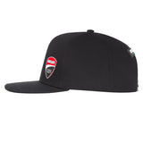 Ducati Corse Racing MotoGP Flat Brim Trucker Hat Cap - Black - Official Licensed Ducati Corse Merchandise