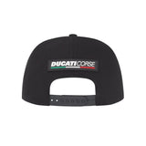 Ducati Corse Racing MotoGP Flat Brim Trucker Hat Cap - Black - Official Licensed Ducati Corse Merchandise