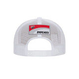 Ducati Corse Racing MotoGP Flat Brim Trucker Hat Cap - Red / White - Official Licensed Ducati Corse Merchandise