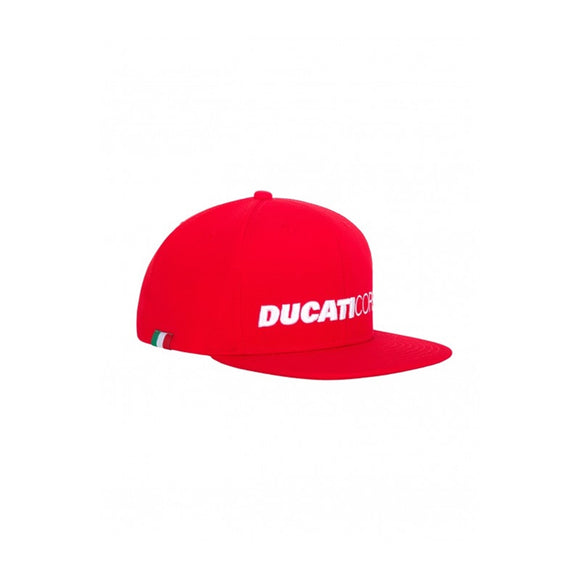 2020 Ducati Corse Racing MotoGP Flat Brim Cap Adult Size - RED - Official Licensed Ducati Corse Merchandise