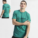 Mercedes AMG Petronas F1 Puma T Shirt - GREEN - Official Licensed Mercedes AMG Petronas Motorsport Merchandise