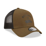 Moto Guzzi Essential 9Forty New Era Trucker Cap Hat - Olive Green - Official Licensed Vespa Merchandise