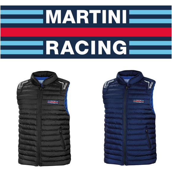 Sparco Martini Racing Gilet Bodywarmer - Black / Blue - 2 Colours Available