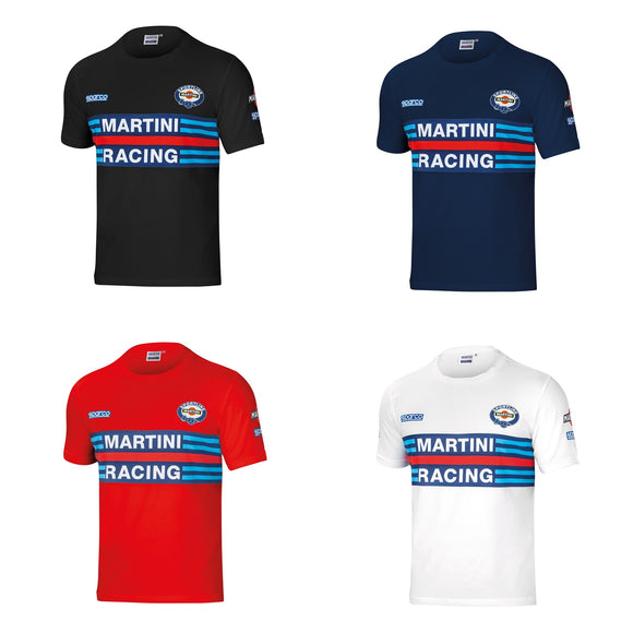 Sparco Martini Racing T-Shirt - Black / Blue / Red / White - 4 Colours Available