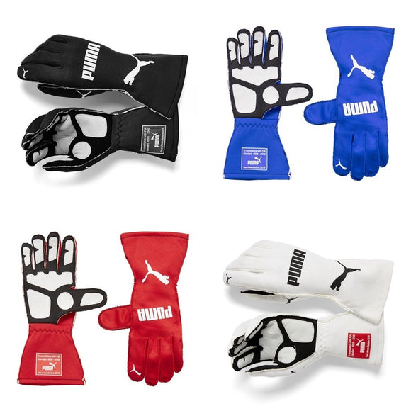 Puma Race Wear Kart Cat II Gloves - Black / Blue / Red