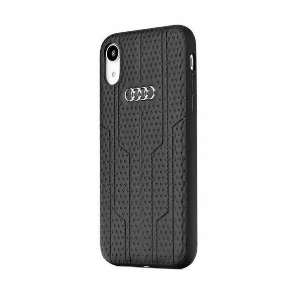 Audi A6 Leather Style Back Cover Case for iPhone X / XS – Black