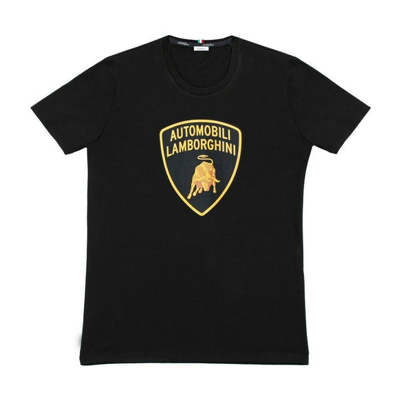 Lamborghini Big Shield Mens T Shirt - Black - Official Lamborghini Merchandise