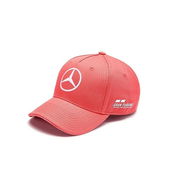 Mercedes AMG Petronas F1 Team Lewis Hamilton Silverstone British GP Race Baseball Hat Cap - CAYENNE RED - Official Licensed Mercedes AMG Petronas Motorsport Merchandise