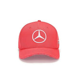 Mercedes AMG Petronas F1 Team Lewis Hamilton Silverstone British GP Race Baseball Hat Cap - CAYENNE RED - Official Licensed Mercedes AMG Petronas Motorsport Merchandise