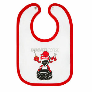Ducati Corse Racing MotoGP Baby Bib - Official Licensed Ducati Corse Merchandise