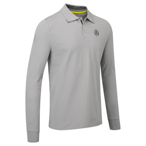 Lotus Cars Male Adult Long Sleeve Polo Shirt - GREY - Official Lotus Merchandise