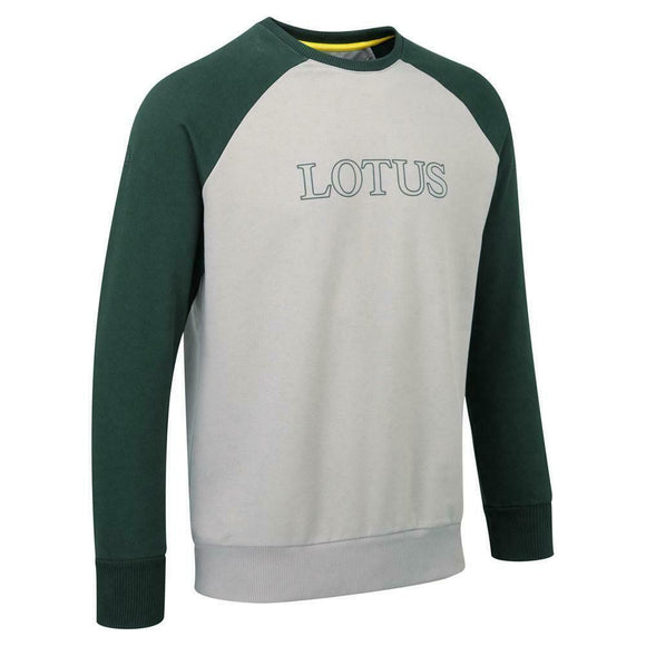 Lotus Cars Men’s Sweatshirt - GREY/GREEN - Official Lotus Merchandise Product
